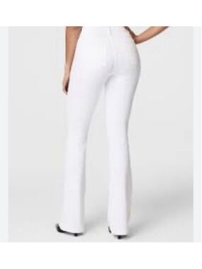 Spanx Jeans Womens Small White Flare High Rise Slim Pull On Stretch 20349R Small